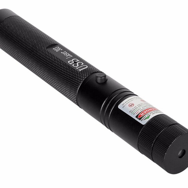 Green Laser Pointer Pen Astronomy Lazer Beam USB Rechargeable Built-in battery