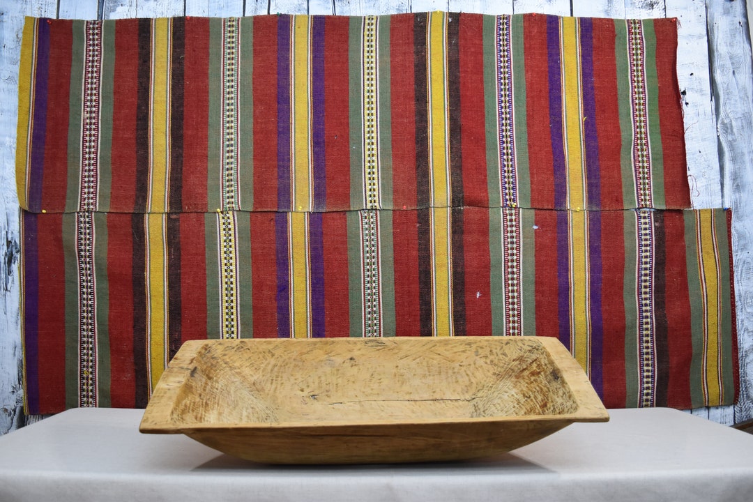 Antique Dough Bowl Rustic Wood Bowl Hand Carved Bread Bowl Centerpiece