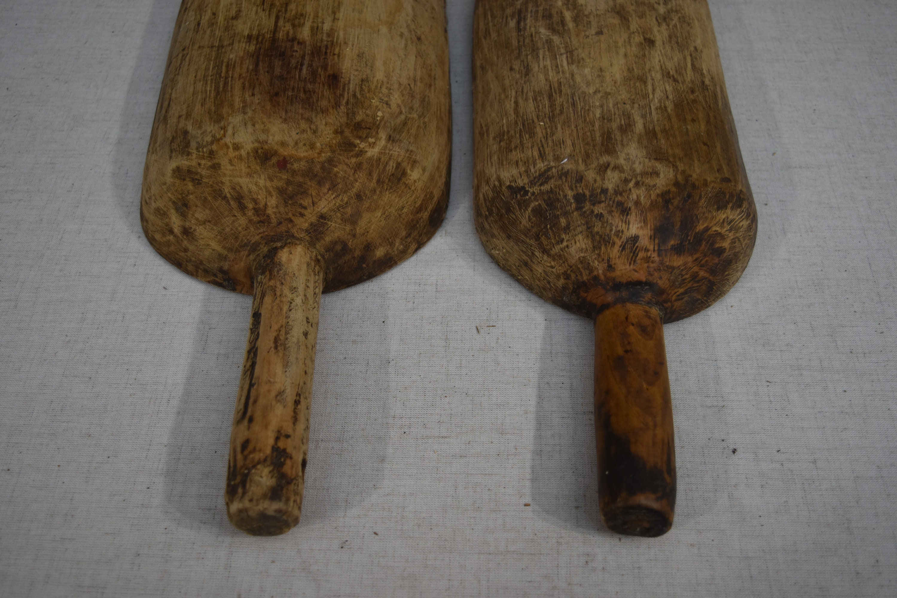 Antique Wooden Grain Scoop Wooden Ladle Hand Carved Scoop Set of 2