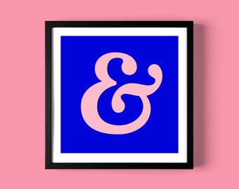 Ampersand | 30x30cm Giclée Fine Art Print | Illustration Poster