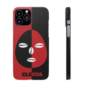 Personalized mobile phone case with Yoruba designs, designs of the Orisha ELEGUA 4 to choose from, all SAMSUNG and IPHONE models,