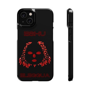 Personalized mobile phone case with Yoruba designs, designs of the Orisha ELEGUA to choose from, all SAMSUNG and IPHONE models,