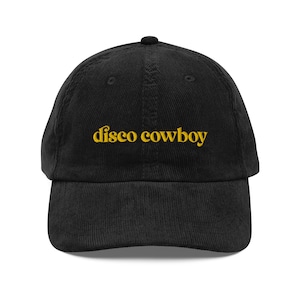 Disco Cowboy Corduroy Hat: Custom Thread, Western Festival Fashion