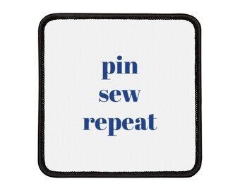 Pin Sew Repeat Iron-On Patch, DIY Craft Embellishment