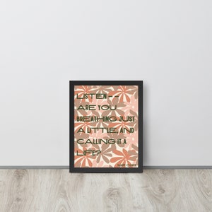Calling it Life: Cytat Mary Oliver Oprawiony plakat, Inspirująca sztuka ścienna, Wystrój domu, Prezent dla miłośników książek, Miłośników przyrody