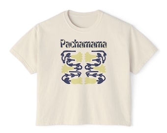 Pachamama Moder Jord Boxig T-shirt - Komfortfärger Bomull