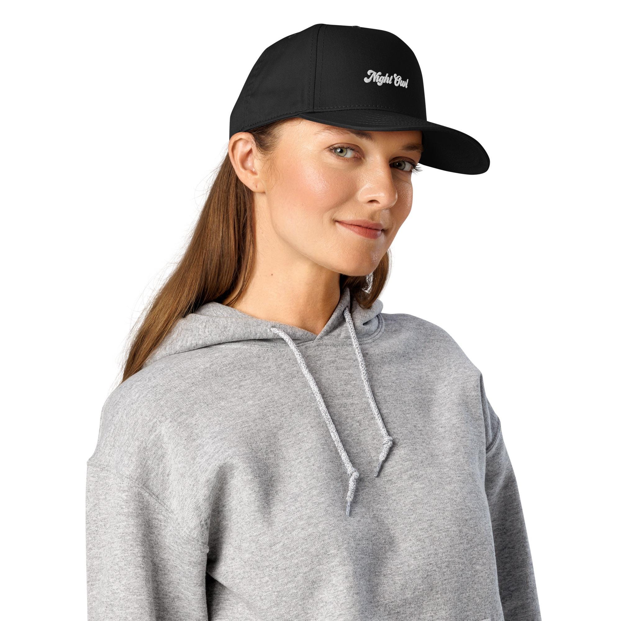 Night Owl Embroidered 5 panel cap - Custom Thread Color!