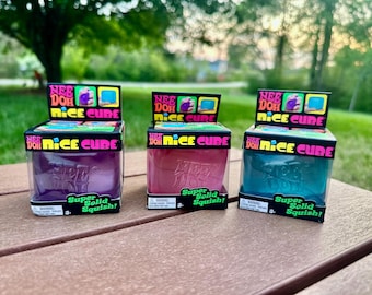 Needoh Nice Ice Cube Squish Sensory Squishy Stress Toy. Pick your color! Ships Quick!