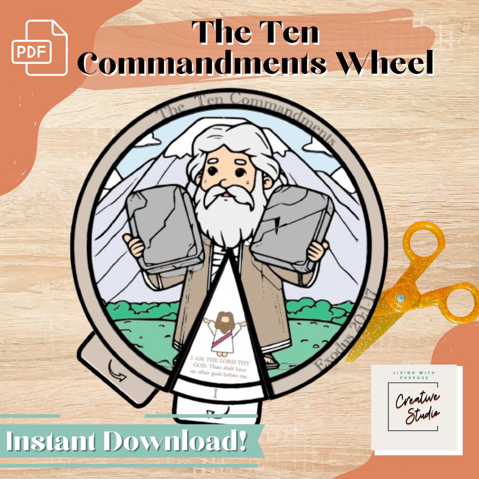 DIGITAL KJV Ten Commandments Printable Bible Activity Homeschool Kids ...