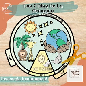 DIGITAL | 7 Dias De La Creación | Espanol | Reina Valera | Actividades Biblica | Escuela Dominical | Lectura Biblica | Genesis 1:1-2,4