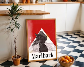Dackel Poster | Vintage Retro Hund Wandkunst | Druckbare Digitaler Download | Dackel Poster | Dackel Wand Kunst | Dackel | Marlrind
