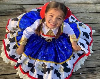 Charming dress inspired by Jessie from Toy Story. Party dress for girls. Toy Story costume, Toy Story Jessie girls dress.,dresses