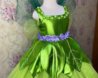 Tinkerbell inspired dress, dresses for girls, birthday dress, girls dress for parties, elegant dresses, girls dress, clothing for girl