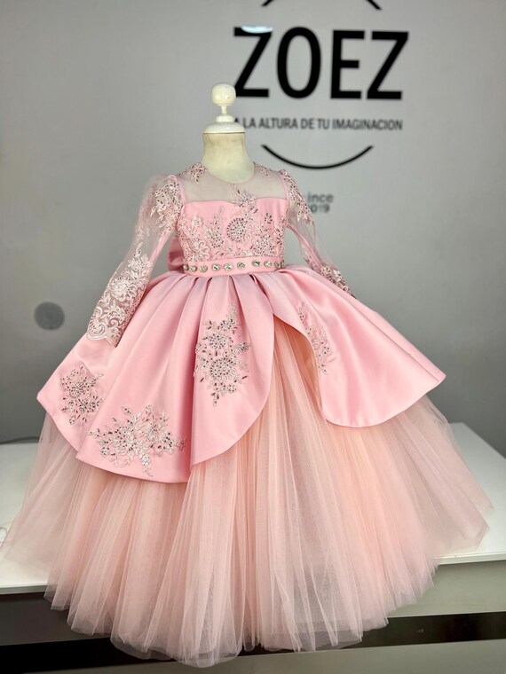 Free Shipping, Nude Dress, Pink Dress Dresses for Girls, Girl First Birthday  Dress, Girls Dress for Parties, Elegant Dresses for Girls - Etsy