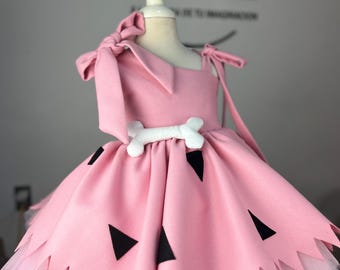 Pebbles costume from The Flintstones.  The Flintstones costume, Halloween dress, The Flintstones, The Flintstones tutu dress, Pebbles birthd