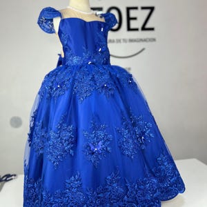 Blue dress for girls, Dresses for girls, birthday dress, girls dress for parties, girls dress custom color. Blue King, dark blue