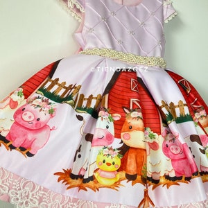 Farm Dress, Cow Birthday Outfit, farm animals, dresses for girls, birthday dress, girls dress for parties, elegant dresses, Farm Party girls