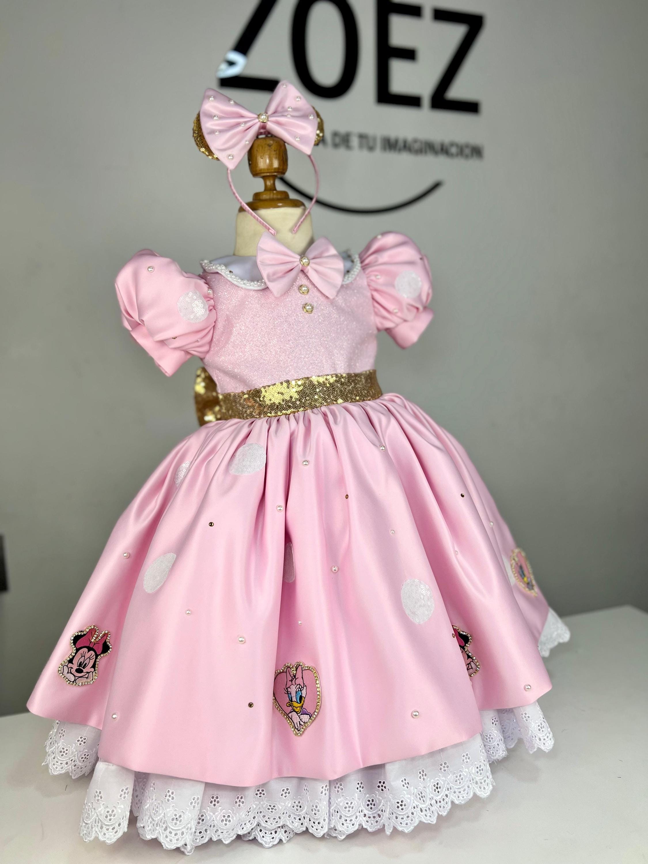 Minnie Mouse Gold and Pink Dress - Etsy Minnie Mouse Gold and Pink Dress - Etsy