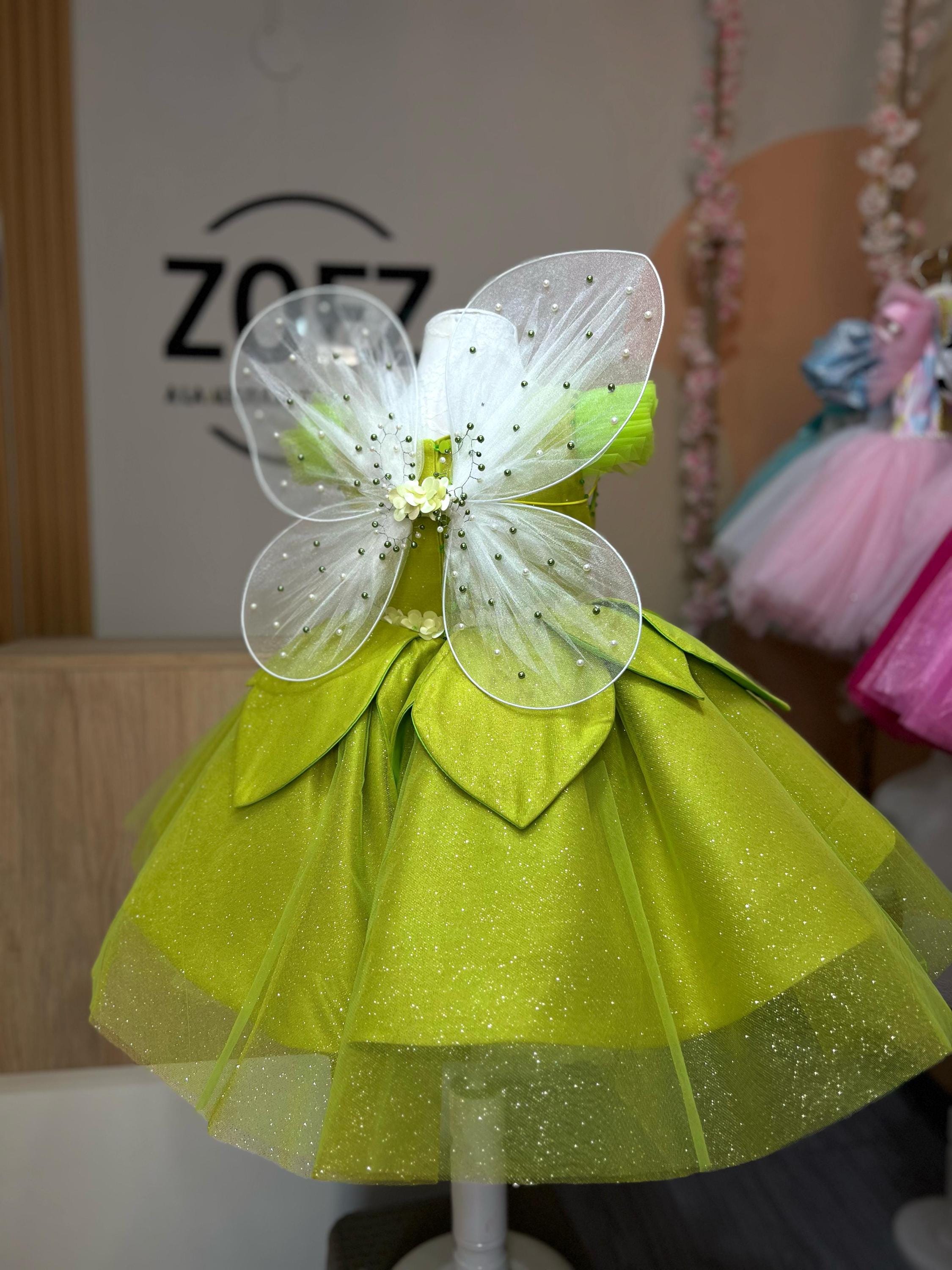 tinkerbell birthday party dress Disney Tinker bell Green Fairy Party Dress