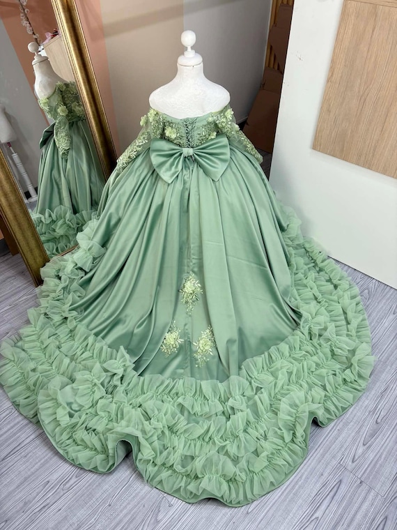 Green Olive Dress for Girls, Elegant Olive Green Dress for Girls. Dress for  Children's Pageants, Birthdays, Bridesmaids. Beautiful Dress - Etsy Israel