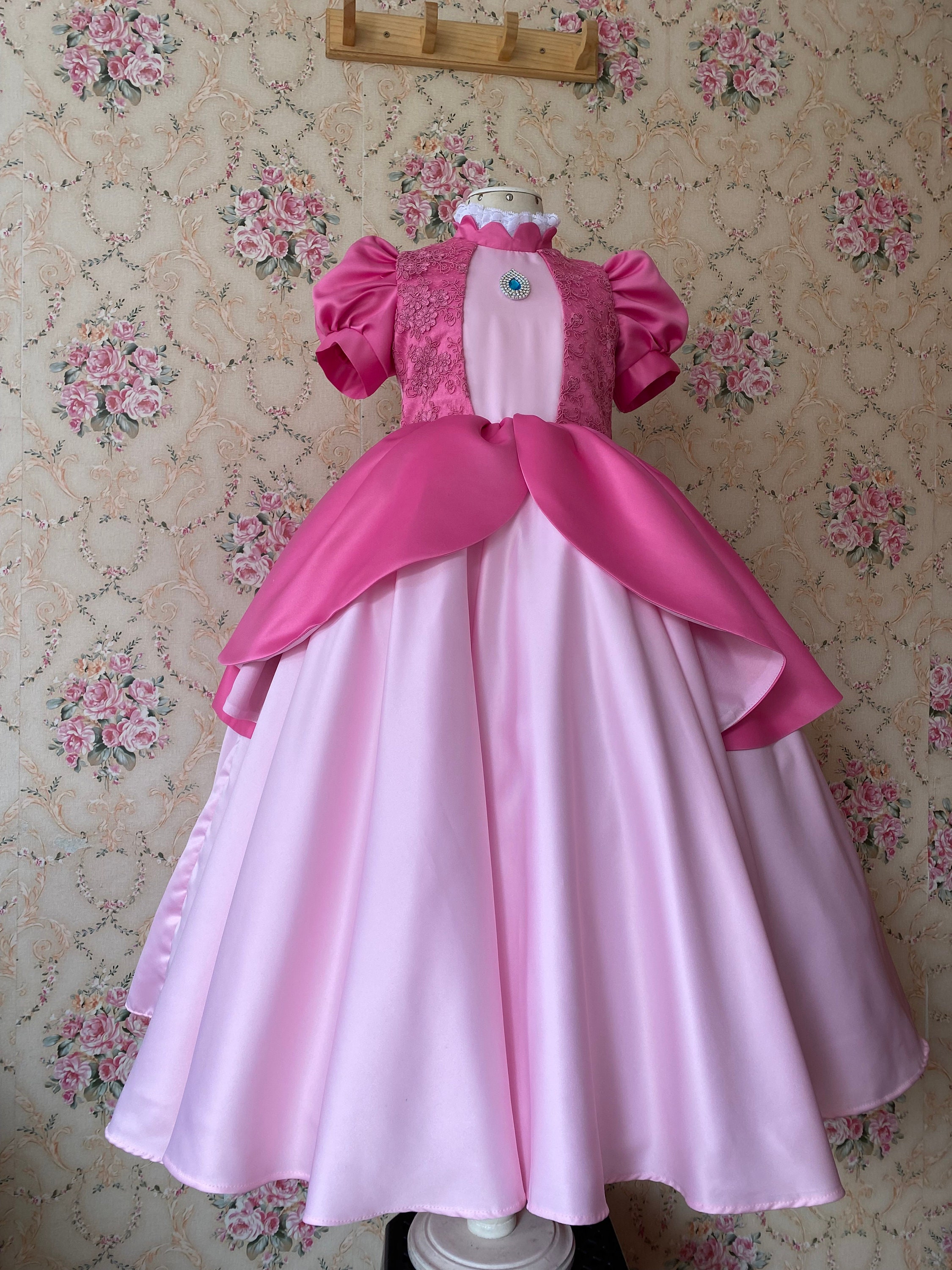 Jenny Elegant Peach Floral Girls Party Wear Dress main image 0