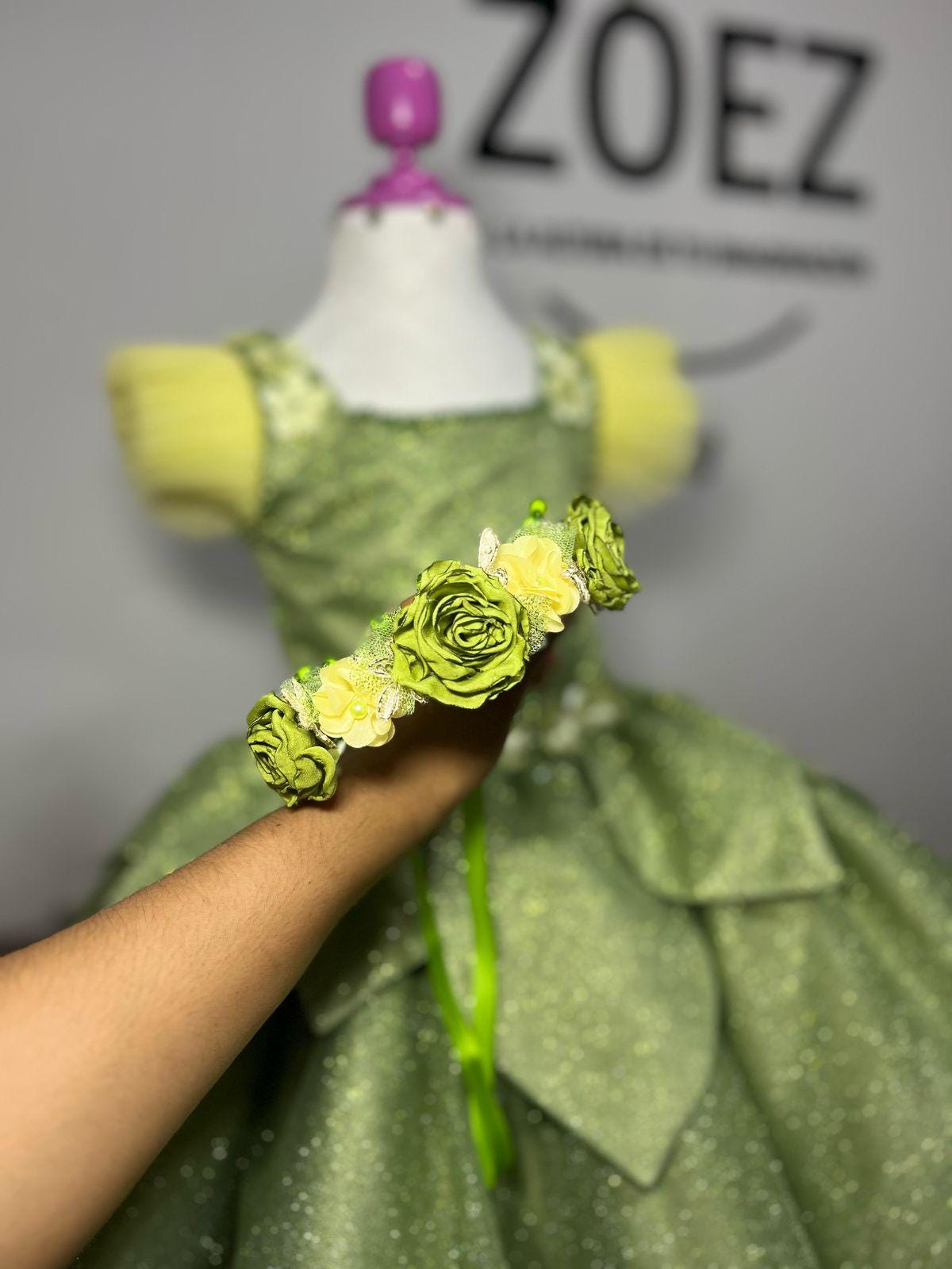 Tinkerbell inspired dress, dresses for girls,Waldorf fairy dress for girls, girls dress for parties, elegant dresses, girls dress