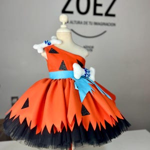 Pebbles costume from The Flintstones.  The Flintstones costume, Halloween dress, The Flintstones, The Flintstones tutu dress, Pebbles birthd