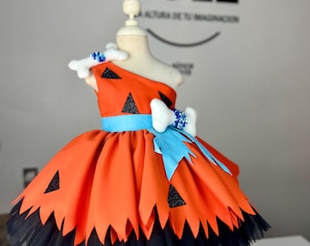 Pebbles costume from The Flintstones.  The Flintstones costume, Halloween dress, The Flintstones, The Flintstones tutu dress, Pebbles birthd