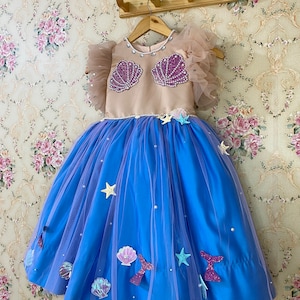 Mermaid dress, Mermaid costume, mermaid dress, girl dress, Ariel inspired dress, Mermaid dress birthday, dresses for girls, girls dress