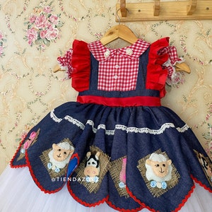Farm Dress, Cow Birthday Outfit, farm animals, dresses for girls, birthday dress, girls dress for parties, elegant dresses, Farm Party girls