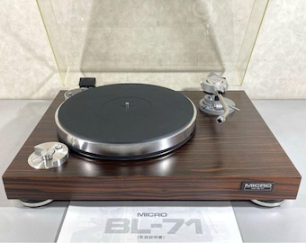 MICRO BL-71 Record Player Turntable with Rubber Belt and Instruction Manual