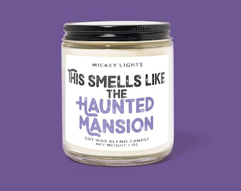 Esto huele a mansión encantada / Vela de Disney / Inspiración clásica de Disney / Decoración del hogar de Disney / Aroma de Disney / Regalo de Disney