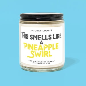 This Smells Like a Pineapple Swirl | Disney Candle |  Classic Disney Inspired | Disney Home Decor | Disney Scent | Disney Gift