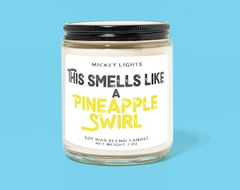 Esto huele a remolino de piña / Vela de Disney / Inspiración clásica de Disney / Decoración del hogar de Disney / Aroma de Disney / Regalo de Disney