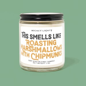 This Smells Like Roasting Marshmallows with Chipmunks | Disney Candle | Disney Inspired | Park Scents | Disney Home Decor | Disney Gift