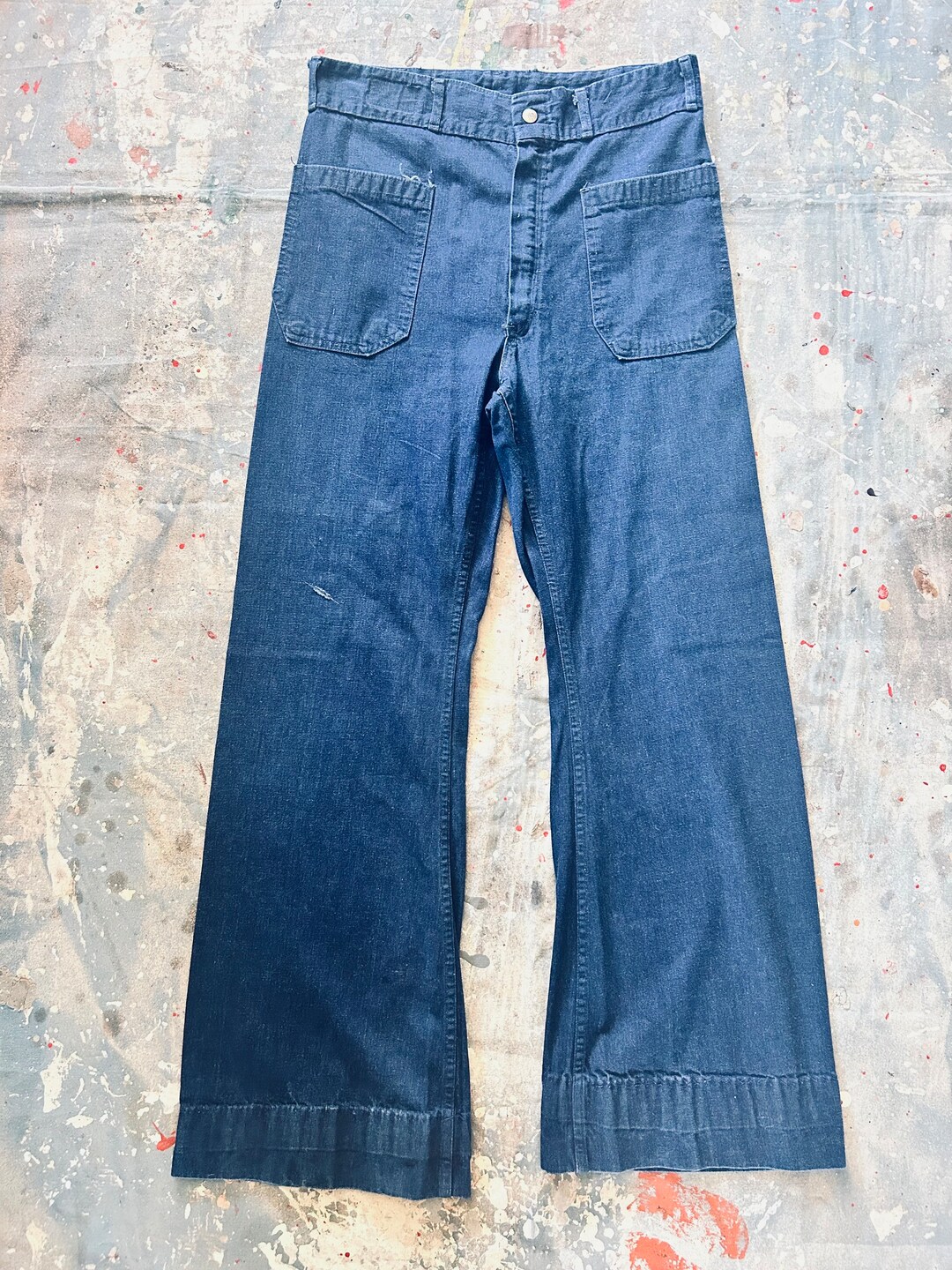 Jean Vintage US Navy Selvedge Denim - Taille 31 - Bouton Mouche - Occasion Très Bon état