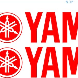 2 stuks Yamaha-logostickers, stickers voor motorkuip, brandstoftank, autoruit, bumper, laptop en meer:
