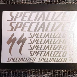 12x specialized stickers decals vinyl for kids junior frame bicycle mtb road bike black white red matte gold silver