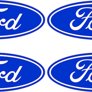 4pcs Ford logo emblem decals stickers for car windows bumpers laptops emblem logo vinyl blue