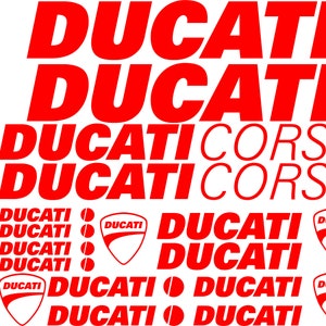 DUCATI CORSE decals stickers KIT logo emblem for bike Helmet fuel tanks motorcycle belly pan fairing