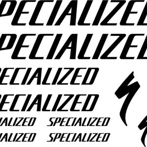 Specialized decals stickers for frame vinyl graphics bike mtb road black red new