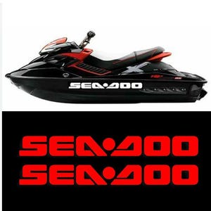 2 stks Sea doo seadoo-logo sticker sticker voor zijromp trailer auto bumper raam en meer: