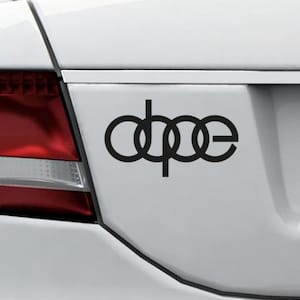 2pcs Audi dope rings decals stickers for door sill windows thresholds car vinyl graphics s line a4 a6