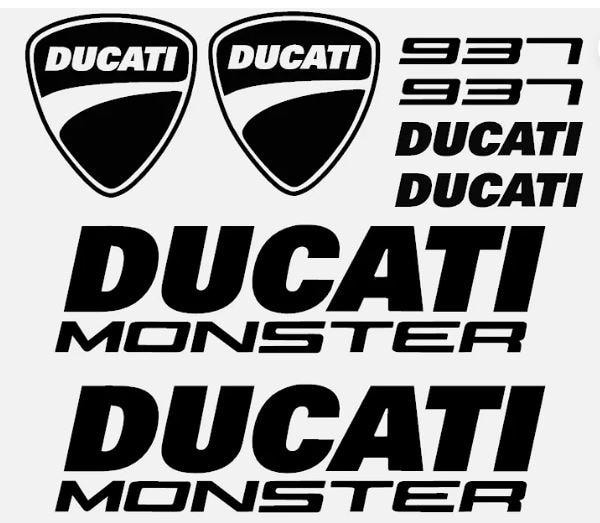 Ducati Monster 937 Decal Set: Vinyl Stickers, Fuel Tank