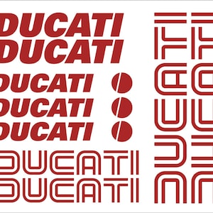 Ducati stickers decals for helmet or motorcycle fuel tank fairing bike