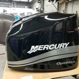 Two MERCURY Outboard Boat Motor engine DECALs stickers