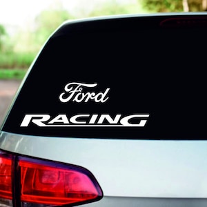 2pcs Ford racing logo emblem decals stickers for car windows bumpers laptops emblem logo vinyl blue