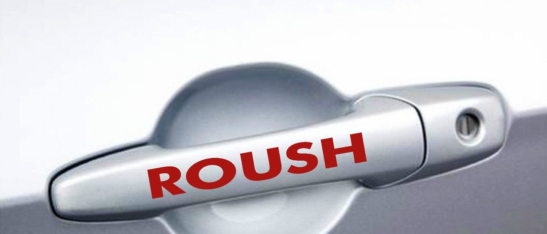 ROUSH Mustang Decal Ford Mustang ROUSH Windshield Banner Decal Sticker - White Vinyl, 3.75" X 39", Glossy Finish Windshield Sticker Bomb White Car &amp; Truck Decals &amp; Vinyl