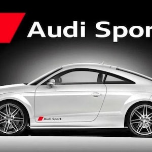 2pcs Audi Sport decals stickers for door sill windows thresholds car vinyl graphics s line a4 a6 TT
