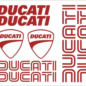 8x Ducati stickers decals for helmet or motorcycle fuel tank fairing bike.